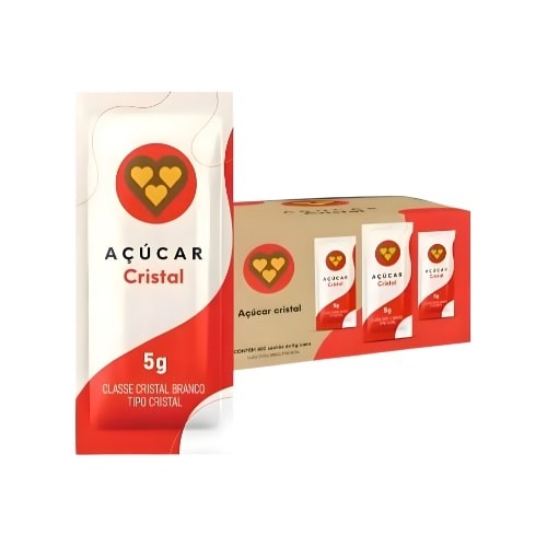 acucar sache cristal refinado 5gm caixa com 400 unidades