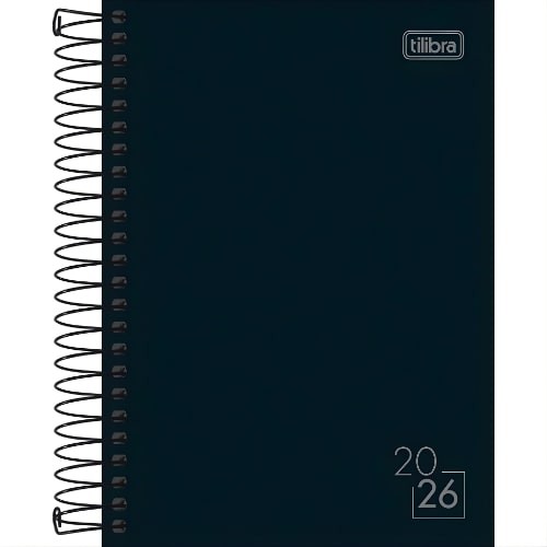 agenda espiral spice 2026 preta tilibra