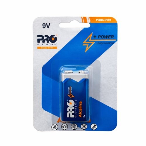 Bateria 9V Alcalina Proeletronic