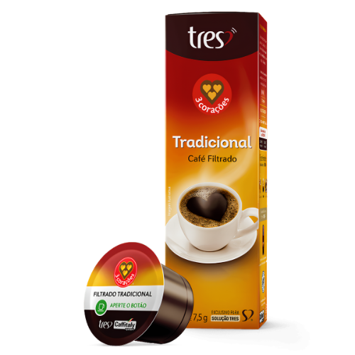 Cápsula de Café Filtrado 3 Corações TRES com 10 unidades