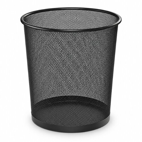 Cesto de lixo redondo telado em metal 8,5 litros preto SuperPro Bettanin