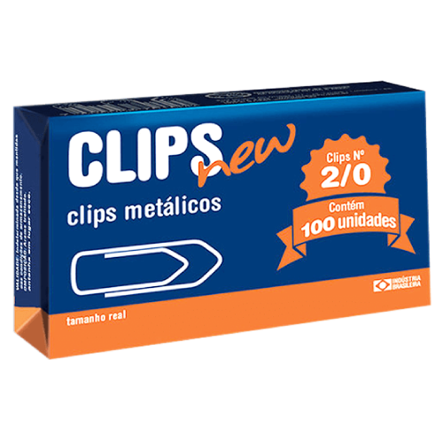 Clips 2/0 (00) com 100 UND Galvanizado - Clips New
