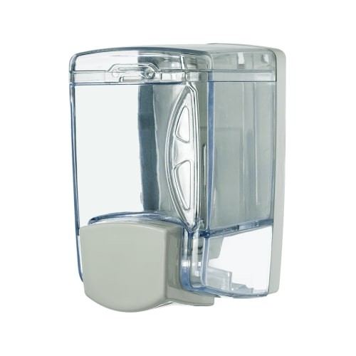 dispenser acrílico box clear transparente para sabonete com reservatório 400ml panamericana