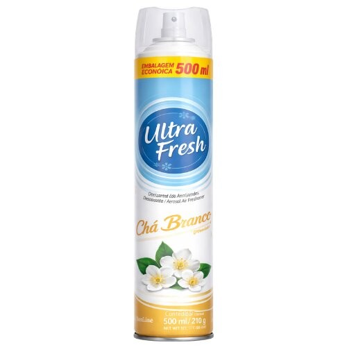 odorizante de ambiente aerossol cha branco 500ml ultra fresh