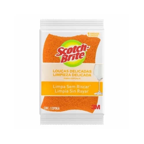 Esponja Não Risca Scotch-Brite, Laranja