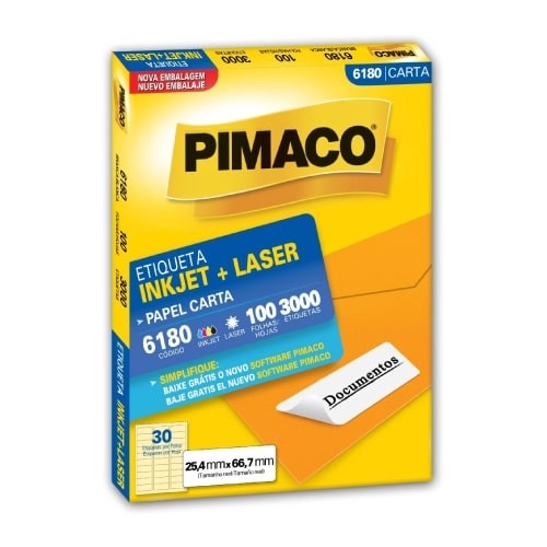 Pimaco Inkjet Laser Carta 6180