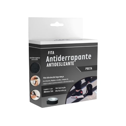 fita antiderrapante preta 48mm por 5m 