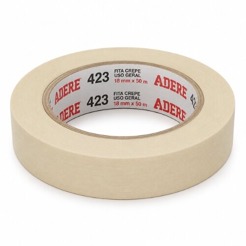 Fita Crepe Uso Geral Adere 423 18 mm x 50 m bege