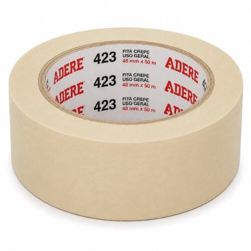 Fita Crepe Uso Geral Adere 423 48 mm x 50 m bege