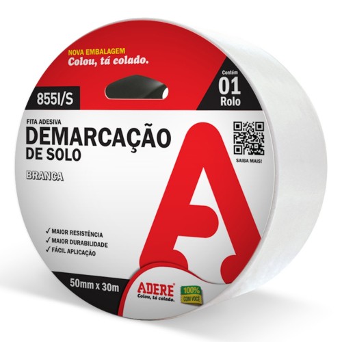 Fita para Demarcação de Solo Branca 50 x 30 - Adere