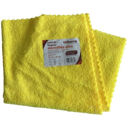 pano microfibra amarelo 40 por 40 cm vabene