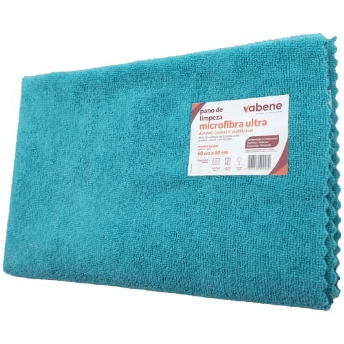 Flanela Microfibra Azul Turquesa 60x80cm - Vabene