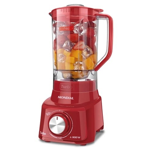 Liquidificador Turbo 900W 5 Velocidades 127V Vermelho L-900 FR-2C - Mondial