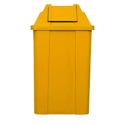 lixeira basculante 100 litros amarela jsn