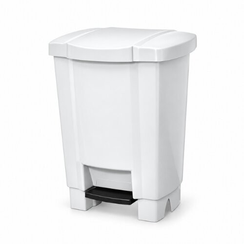 Lixeira com pedal 50 litros branca Tonk