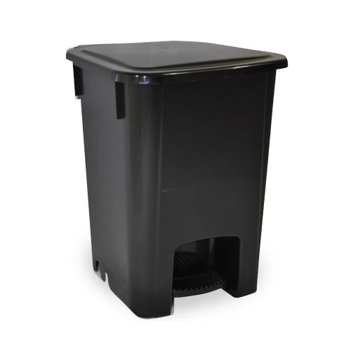 lixeira 15 litros preta com pedal e tampa mvcp15pt bralimpia