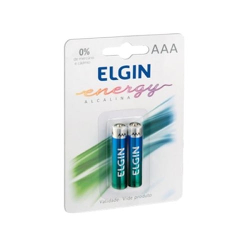 Pilha AAA 1.5V Alcalina Com 2 Unidades - Elgin