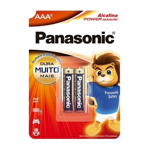 Pilha AAA 1.5V Alcalina Com 2 Unidades - Panasonic