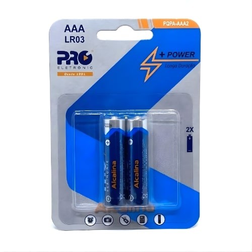 pilha alcalina aaa 1.5v proeletronic