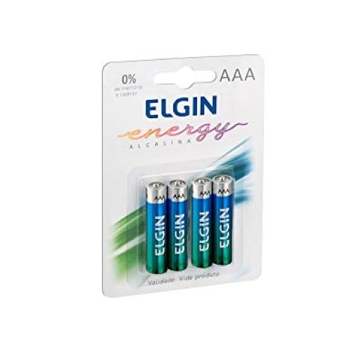 Pilha AAA 1.5V Alcalina Com 4 Unidades - Elgin