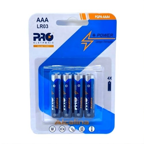 pilha alcalina aaa 1.5v proeletronic