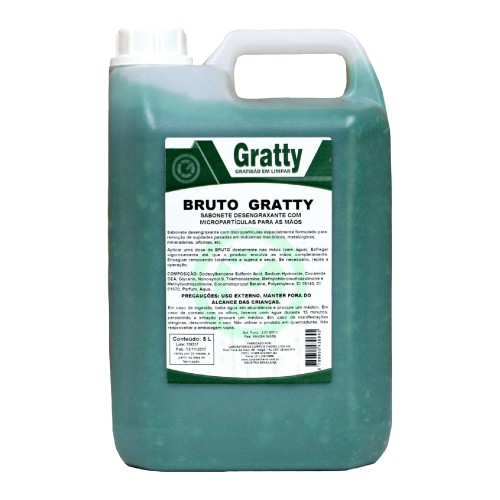 sabonete liquido desengraxante microesfoliante 5 litros gratty