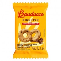 Biscoito Amanteigado Leite Com Gostas de Chocolate 11,8g 400 Saches - Bauducco