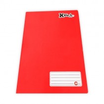 caderno brochurao vermelho 96 folhas