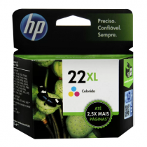 Cartucho de Impressão 22XL Colorido - HP