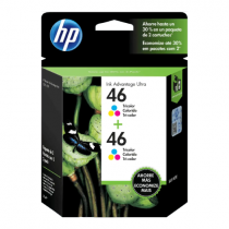 Cartucho de Impressão 46 Colorido Pack com 2 - HP