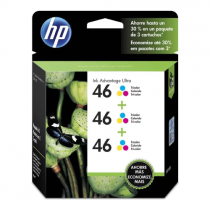 Cartucho de Impressão 46 Colorido Pack com 3 - HP