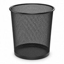 Cesto de lixo redondo telado em metal 8,5 litros preto SuperPro Bettanin