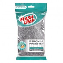 Esponja Macia Prata Poliester 75x112x27 - Flash Limp