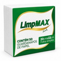 Guardanapo 20x22 Folha Simples Com 50 Unidades Limpmax