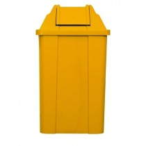 lixeira basculante 100 litros amarela jsn