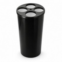 Lixeira Coletora de Copos Descartáveis 180/200 ml 4 Tubos Preta E15 JSN