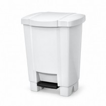 Lixeira com pedal 50 litros branca Tonk