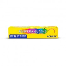 Tinta Guache 15ml Com 12 Cores - Acrilex