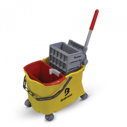 Balde Carro Conjunto Mop Duplo Doblo B20FAM Amarelo - Bralimpia