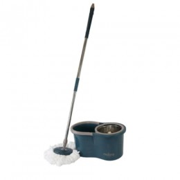 Balde Mop Rotatório 13 litros Cesto Inox Com 2 Refiis 36876 - Nobre