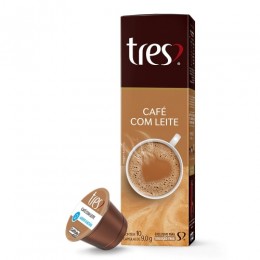 Capsula Café Com Leite 10 Unidades 9grs Tres - 3 Corações