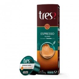 Capsula Café Espresso Pleno 10 Unidades 8grs Tres - 3 Corações