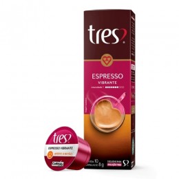 Capsula Café Espresso Vibrante 10 Unidades 8grs Tres - 3 Corações