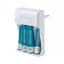 Carregador de Pilhas AA e AAA Com 2 Pilhas AA e 2 Pilhas AAA CB045 - Multilaser 