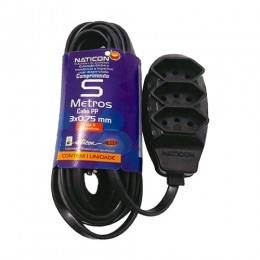 Extensão 5 Metros 3 Saídas - Naticon