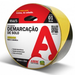 Fita para Demarcação de Solo 48 x 30 Zebrada Adere