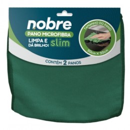 Flanela Microfibra Verde 30x30cm Com 2 Unidades 56750 - Nobre
