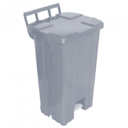 Lixeira Cinza 100 Litros com Pedal e Tampa - JSN