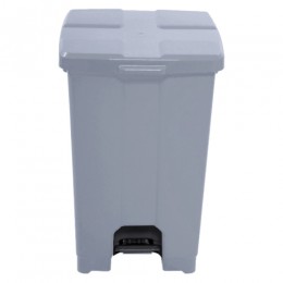 Lixeira Cinza 60 Litros com Pedal e Tampa - JSN