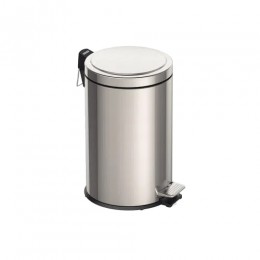 Lixeira Inox Cinza 5 Litros Com Pedal e Tampa 56891 - Mood